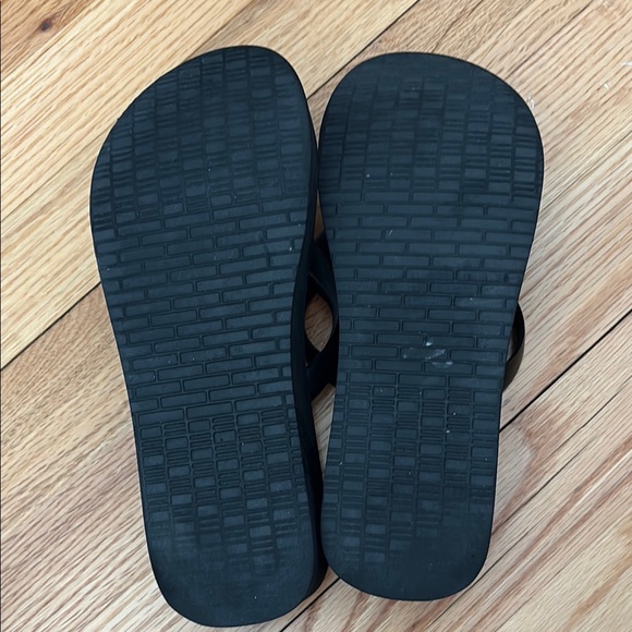 Tory Burch Black and White wedge Flip Flops - Picture 4 of 5